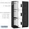Salsbury Industries Wardrobe Locker, 45" W, 18" D, 76" H, (3) Wide, (9) Openings, Black 23368BLK - alternate 6